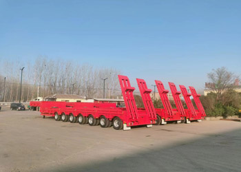 Truck mounted lifting and transportation semi-trailer