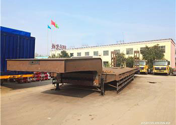 Low flat semitrailer